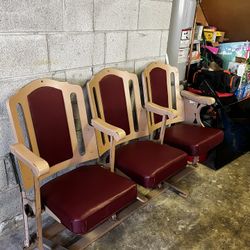 Antique Movie Theater Chairs
