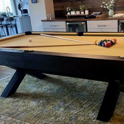 New X Out Charcoal Pool Table with Dining Top Option