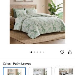 Wonderful Cotton Sateen Floral Comforter Set. King Size. 