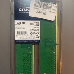 Unopened DDR4 Crucial 16gb (8x2) 3200mhz RAM