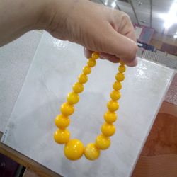 Yellow Pearl Necklace 