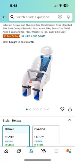 Bike Child Carrier $40