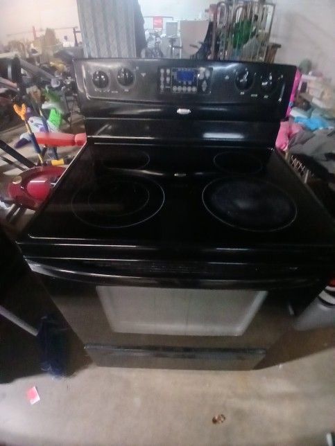 Whirlpool Black Flat Top Stove