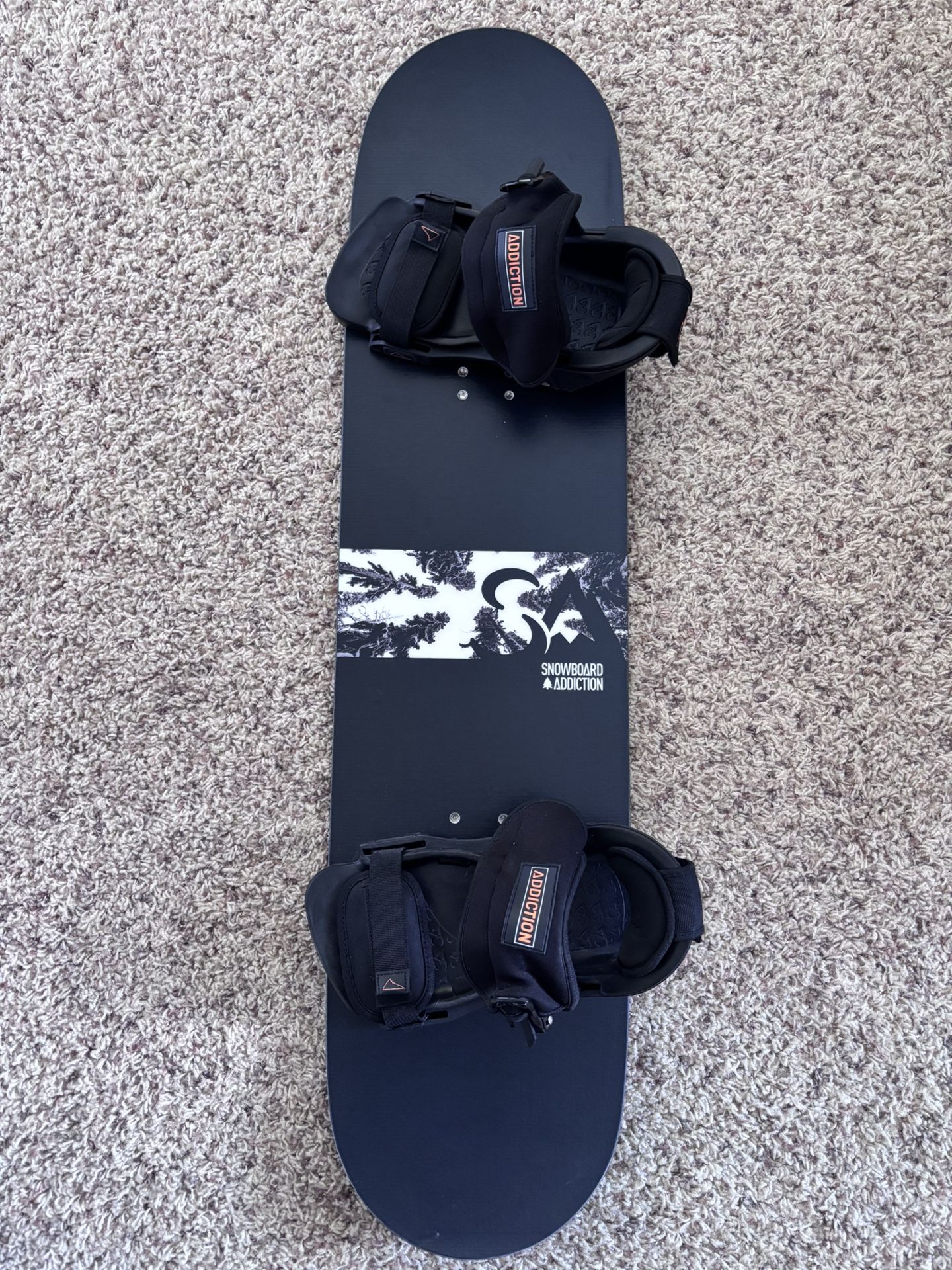Snowboard Addiction Tramp Board w/ Bindings