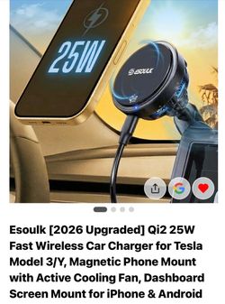 Esoulk Qi2 25W Magnetic Wireless Car Charger Mount