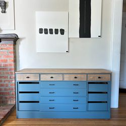 Refinished Solid Wood Ethan Allen Dresser / Changing Table Or Media Console 