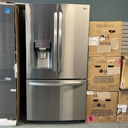 LG - 26.2 Cu. Ft. French Door Smart Refrigerator with Dual Ice Maker - Stainless steel