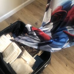 Kids room curtain with Spiderman