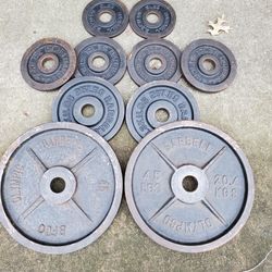 Olympic Weight Plates Set 5s, 10s, 25s, 45s