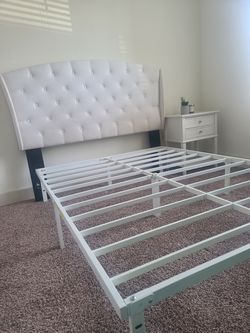 Queen frame headboard and nightstand