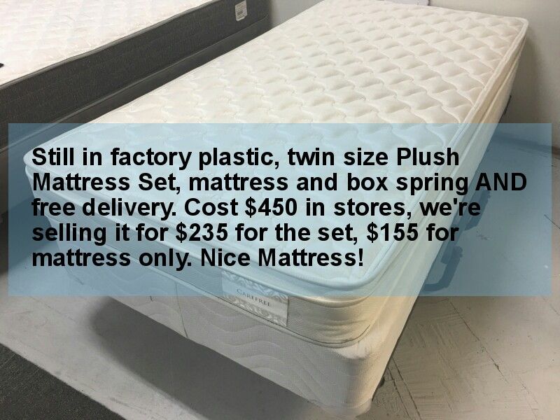 Twin size Plush Mattress Set Brand New in plastic