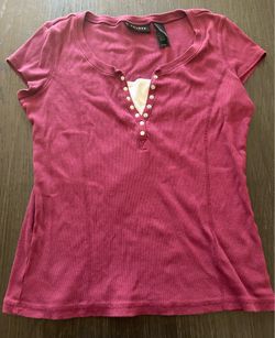 Women's button up top Size L
