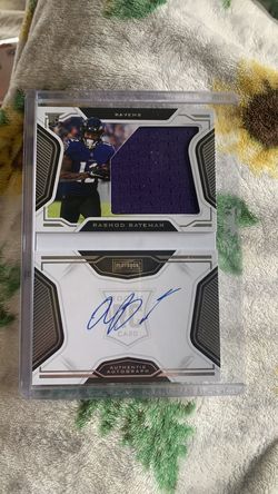 Rashod Bateman nfl autographed trading card