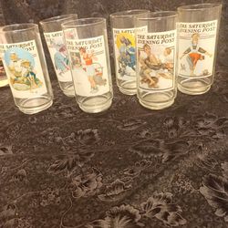 Rockwell Collectable Drinking Glasses 