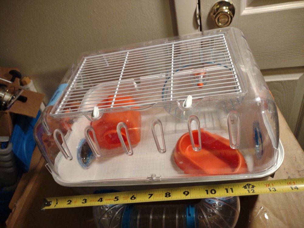 Hamster / Gerbil Habitat With Wheel Feeding Dish House And Tube