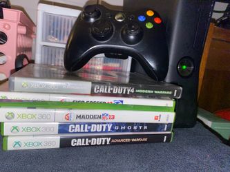 Xbox 360 with games
