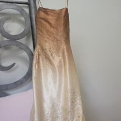 Formal Dress Gold and Copper Size 8
