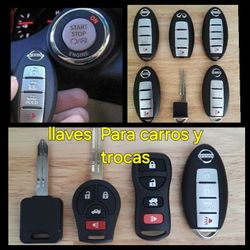 Car Keys , Remote Control , Remote Key , Smart Keys , Fob Keys , Flip Keys Llaves de carros, apertura de carros, copias, llave perdió, control no func