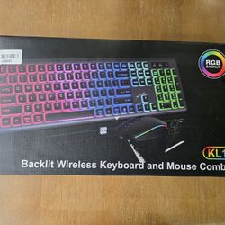 Wireless Keyboard and Mou Combo With Backlit