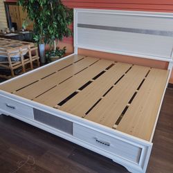 New Queen Platform Bed Frame. Box Spring Not Required
