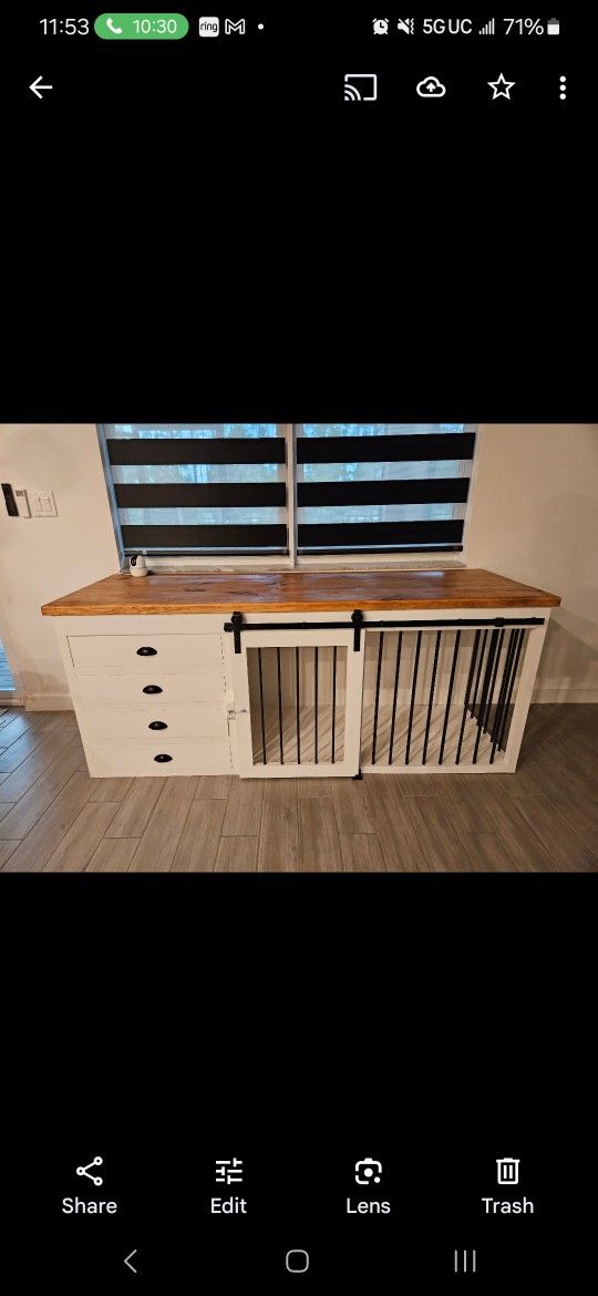 Custom dog crate kennel