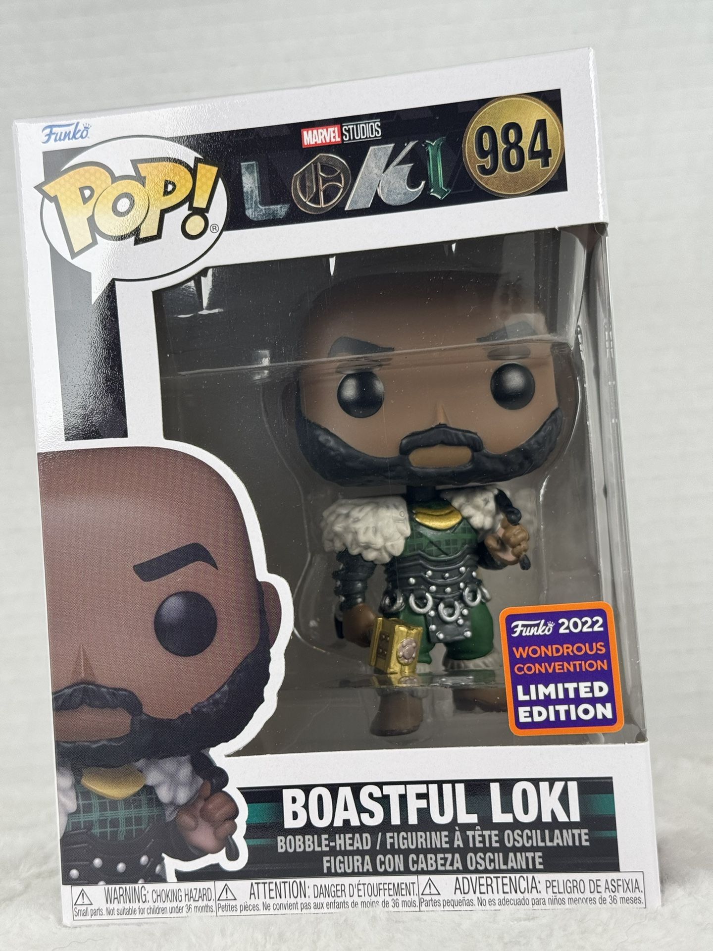 FUNKO POP! Boastful Loki Marvel 984 Wondercon Limited Edition