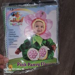 Noah's Ark Pink Pansy Flower Costume