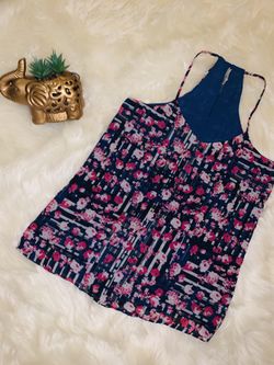 Beautiful floral halter reversible tank top for sale !!!