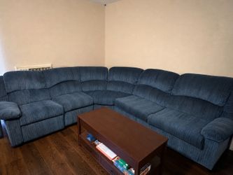 Blue large couch