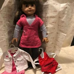 American Girl Doll/Just Like Me  And 2 American Girl Outfits. All New