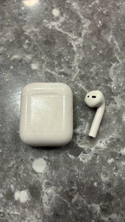 Genuine 2nd gen AirPod case on right earbud