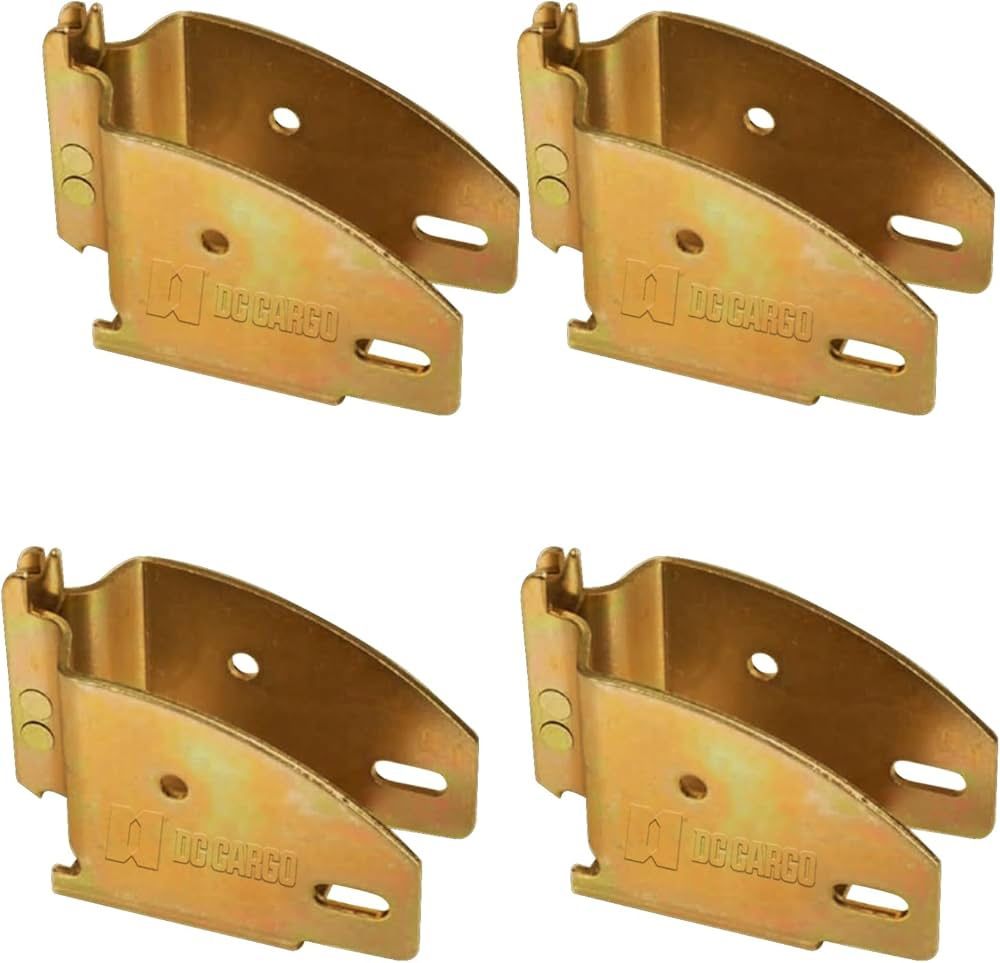 E Track Wood Beam End Socket Shelf Brackets Accessories (4 Pack) - Fit with 2x4 2x6 Add Removable Etrack Load Lock Bar for Enclosed Trailers - Zinc-Co