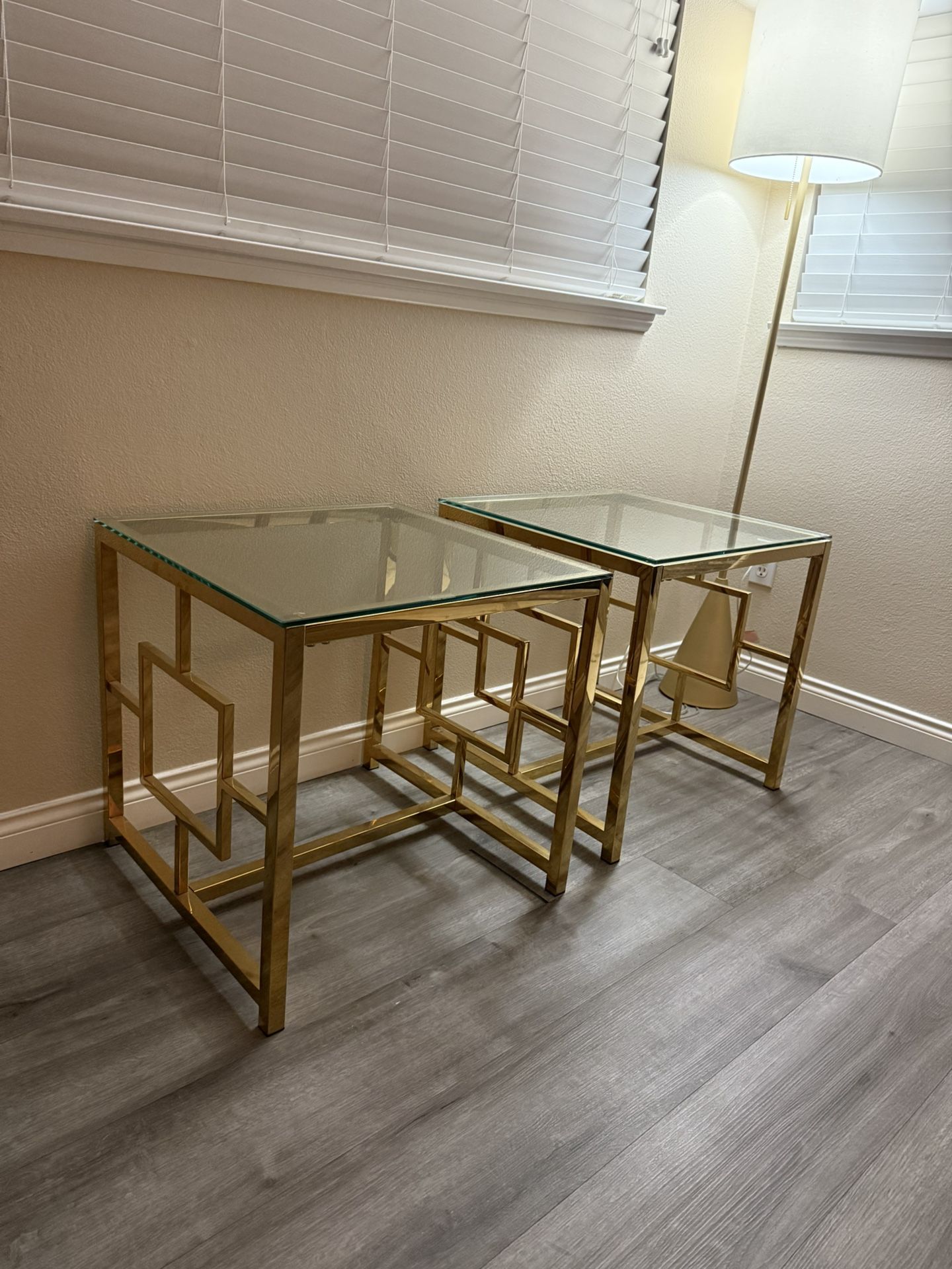 Glass Top End Tables (Set Of 2) 