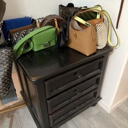 Vintage Night Stand End Table Dresser Drawer 