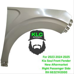 For 2023 2024 2025 Kia Soul Front Fender New Aftermarket Right Passenger Side RH 66321K0000