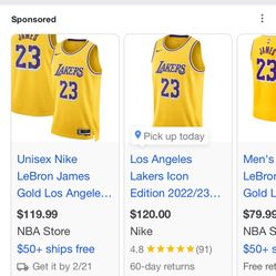 REAL Lebron James (23) Lakers Jersey Mens Medium