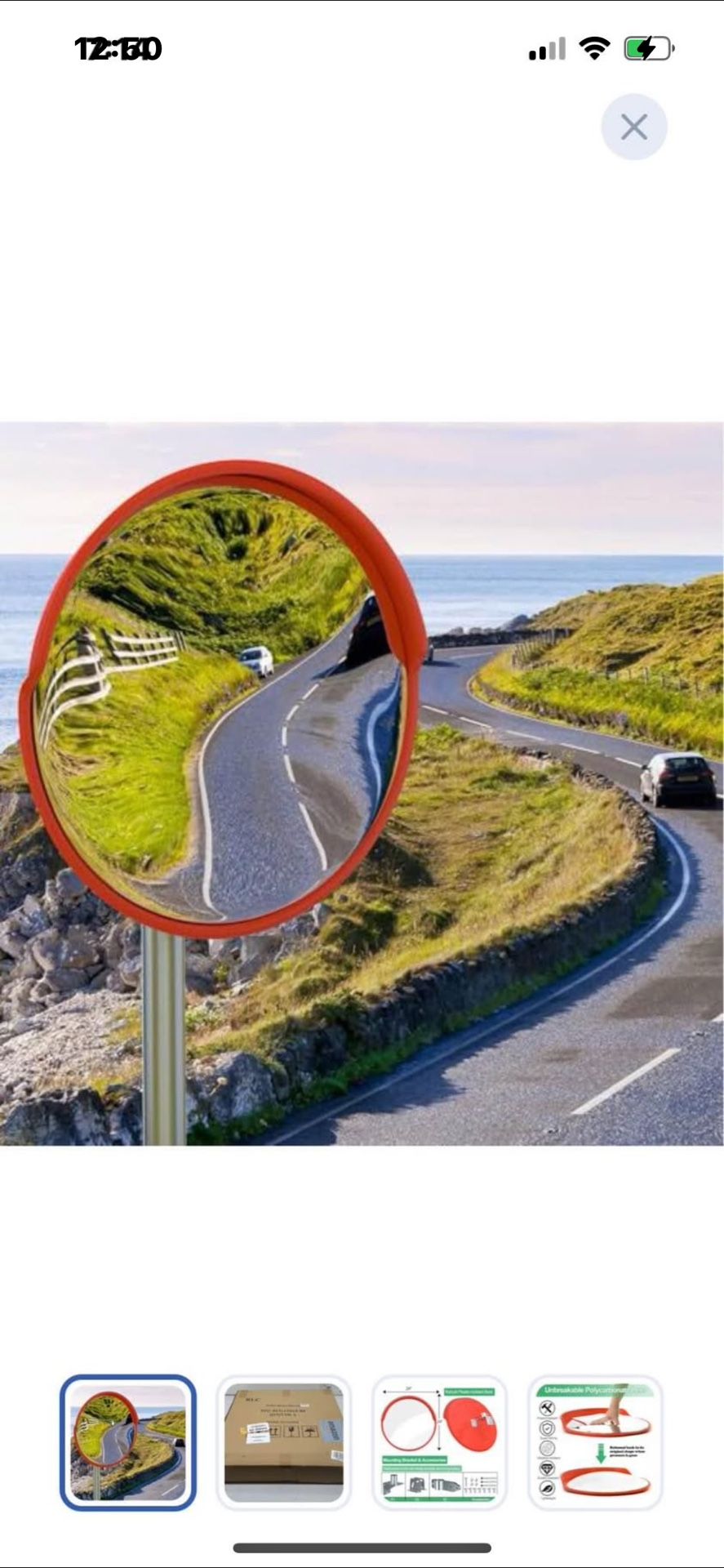 New 24” Security And Traffic Mirror(circular Pole Mount)(outdoor/Indoor(retail$79)