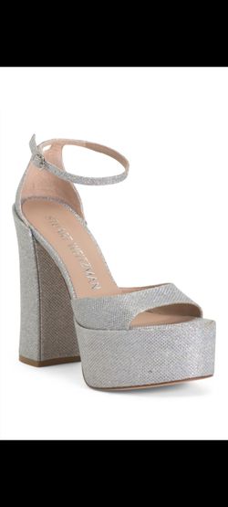 NIB Stuart Weitzman Skyhigh 145 Platform Sandal Crystal Size 8B Party Glamour