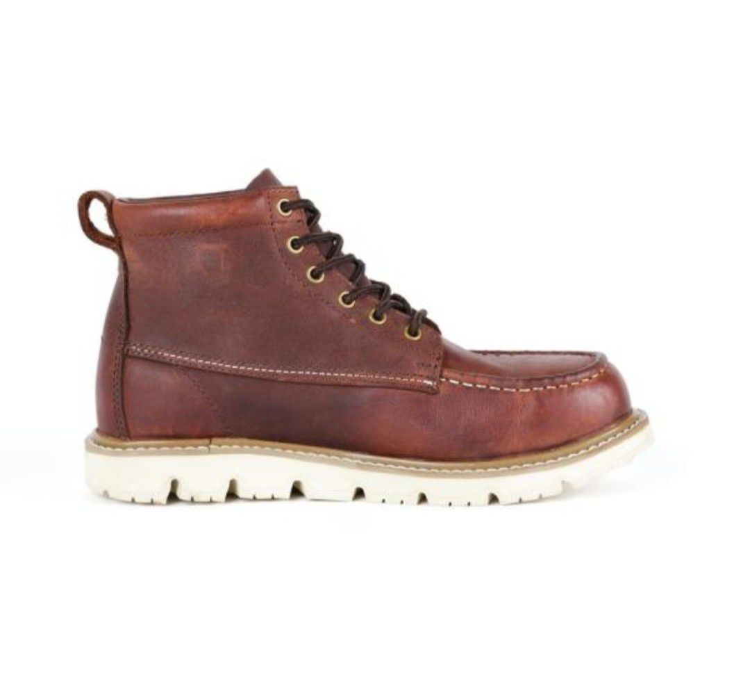 DEWALT Canton Men's Size 10(M) Brown Leather Soft Toe 6 in. Moc-Toe Work Boot