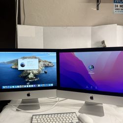 LOT OF 2 IMACS + AUTHENTIC KEYBOARD/ MOUSE