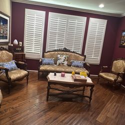 Beautiful Antique Wood Living Room! 
