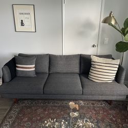 Mid Century Sofa - One Year Old - Barely Used - Silver Lake