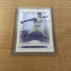 Randy Johnson on card autograph