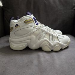 Adidas Crazy 8 Kobe Lakers White Home Alternative Basketball Size 12.5 & 9.5