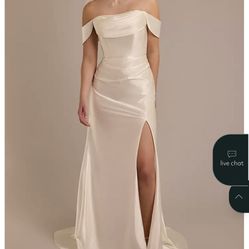 Strapless Satin Wedding Dress