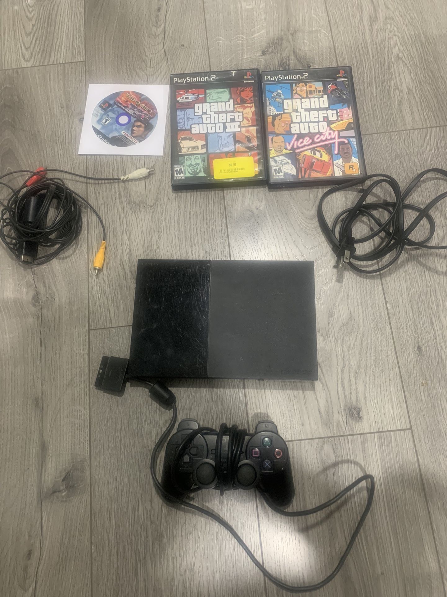 Complete PS2 Console With One Controller And Three Games-Tested