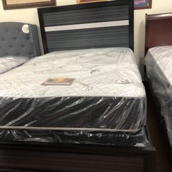 New Full Size Bed With Mattress And Box Spring Included 
