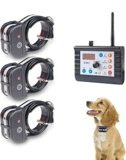 Dog Wireless Fence & 3 Training Collar