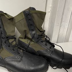Mens Wellco Spike Protective Military Black Jungle Combat Boots