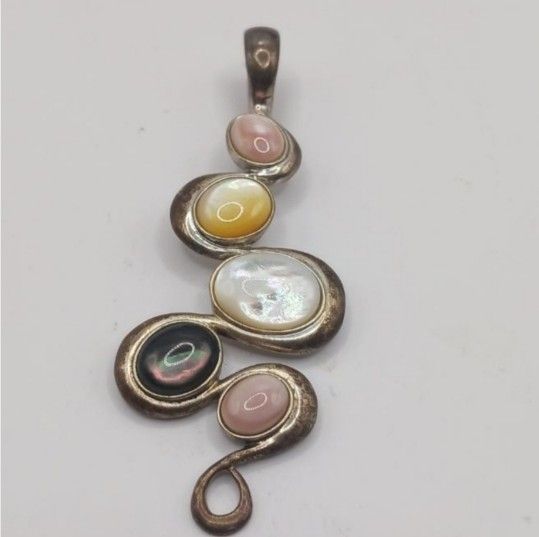 Carolyn Pollack Sterling -5 stone Pendant